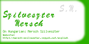 szilveszter mersch business card